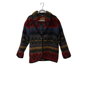 Vintage Woolrich Womens Southwest Pattern Nordic Wool Blanket Jacket size large